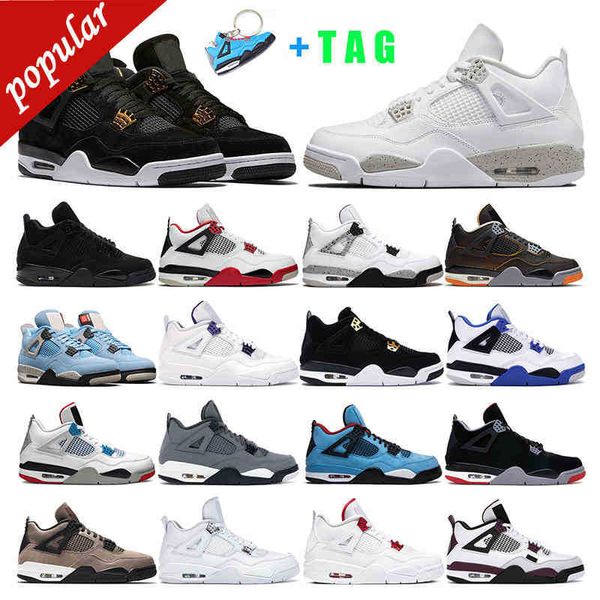 

7-13 basketball shoes 4s jumpman 4 mens women white oreo university bule black cat fired red cactus jack sports sneakers trainer size 36-47