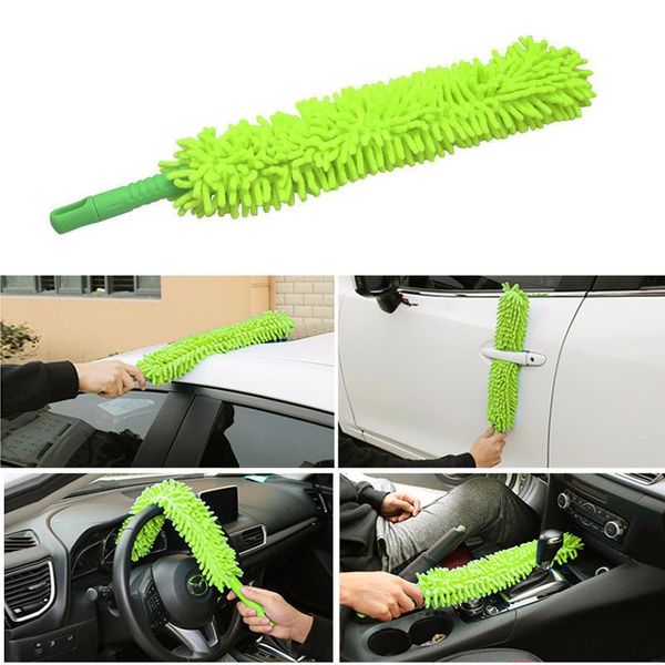 

car sponge flexible extra long soft microfiber noodle chenille blue wheel wash brush cleaner accessorie