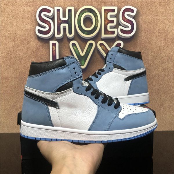 

retro men women youth jumpman 1 1s high basketball shoes dark mocha university blue hyper royal silver toe obsidian chicago mens sport train