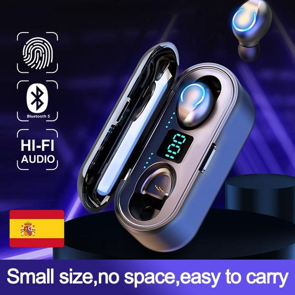 

bluetooth earphones with microphone touch control wireless headphones case hifi mini in-ear earbuds sport running heasets &