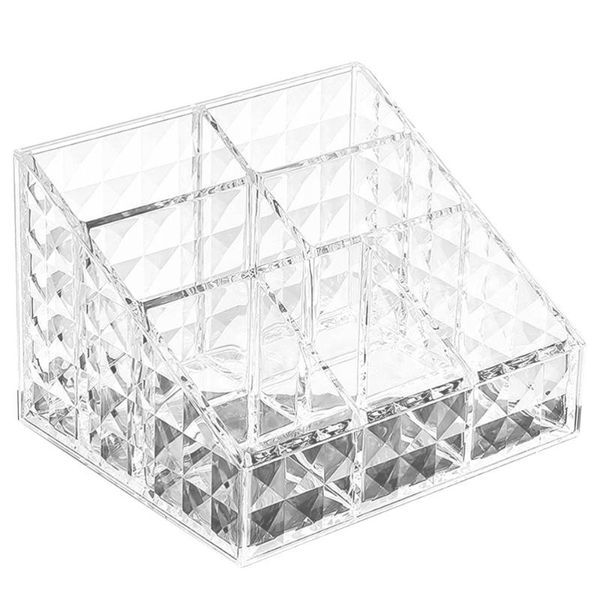 

storage boxes & bins 1pc deskbox cosmetic case makeup lipstick (transparent)