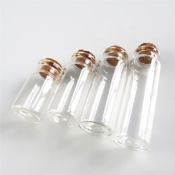

storage bottles & jars 10pcs/pack 4/5/6/7cm glass with clear cork ser tiny vials containers message weddings wish jewelry favors