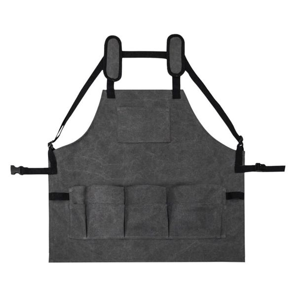 

aprons gardening canvas apron electrician adjustable camping outdoor barbecue with pockets picnic waterproof oilproof restaurant unisex