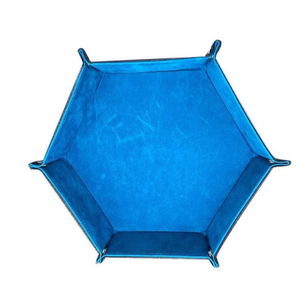

kitchen storage & organization 1pcs desktweezers box practical modem artificial leather folding hexagon dice tray purple hexagonal solid