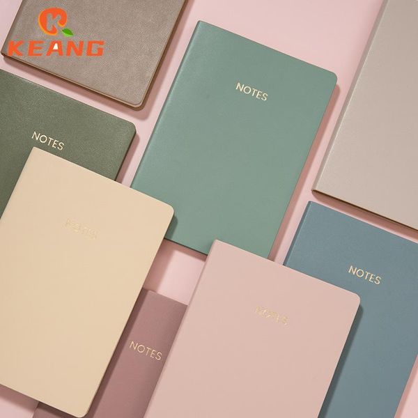 

notepads keang notebook student diary literary hand book po simple and morandi color matching jw53, Purple;pink
