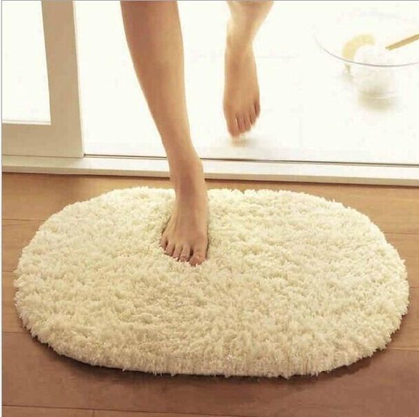 

carpets nicerug solid coffee oval shaped soft fluffy non-slip bathroom bedroom kitchen livingroom rug carpet ma