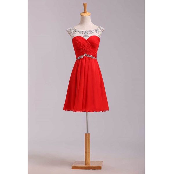 

homecoming party dress 2021 vestido de festa red short petite prom crystals ruched formal cocktail dresses chiffon ready for shipment, Black