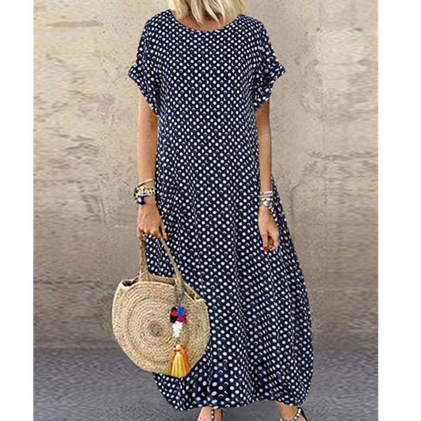 

casual dresses summer dress vintage short sleeve beach bohemian women'summer sundress 2021 vestido feminino, Black;gray