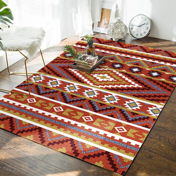 

carpets retro bohemian printed carpet living room rectangular soft non-slip bedroom household felt