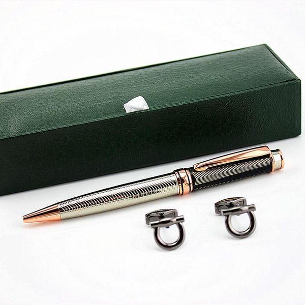 

metal ballpoint pen business writing gold clip roller ball pens school student office stationery suit, Blue;orange