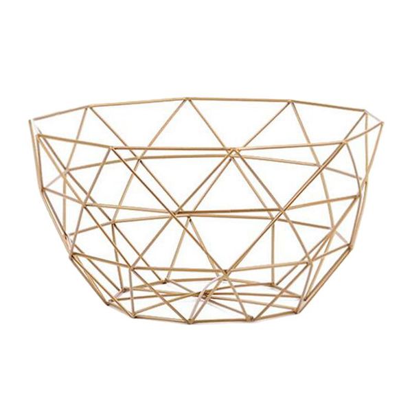 

hanging baskets fruit basket rack stand holder storage chrome metal geometric bowl s l