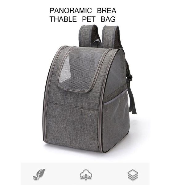 

outdoor polyester pet dog carrier bag double shoulder portable travel backpack mesh front drop car seat covers