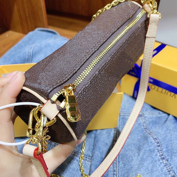 

fashion women favorite genuine leather handbags multi pochette accessoires purses flower mini women's crossbody bag shoulder bags 22cm