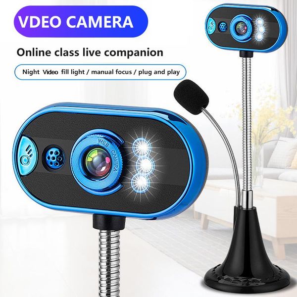 

webcams 1080/720p webcam with microphone full hd deskcamera usb plug and play mini camcorders for live/video calling/conference