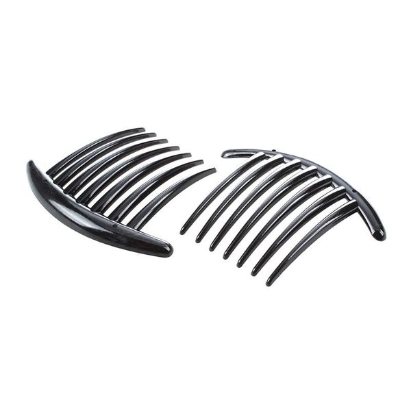 

2pcs hair comb pin accessories plastic women lady fashion black brushes, Silver
