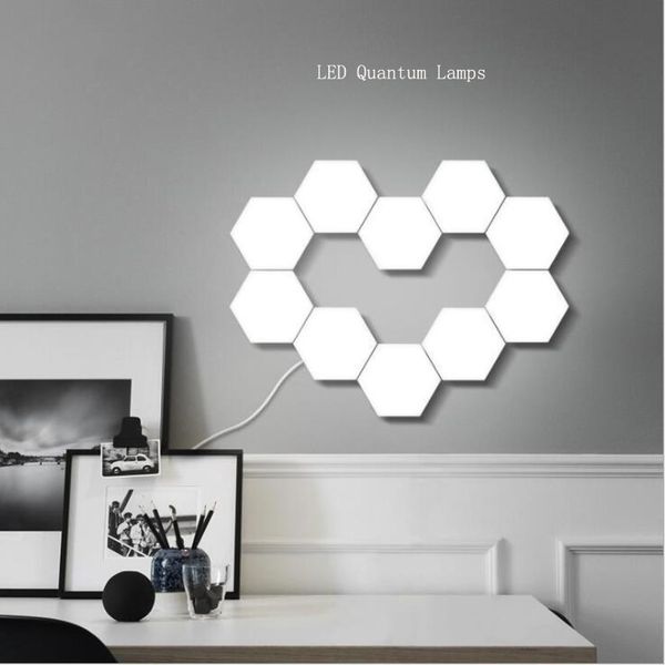 

new touch sensitive hexagonal lamps quantum modular led night light hexagons creative decoration wall lamp
