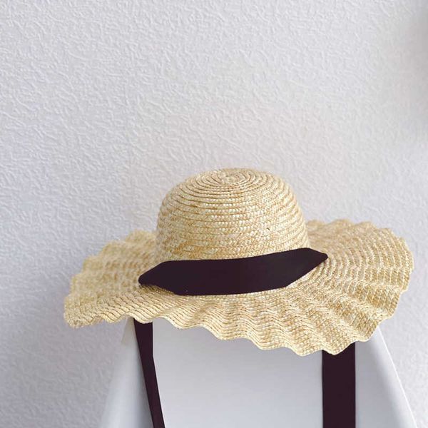 

summer arrival girls fashion straw hats kids korean design baby hat 210528, Yellow