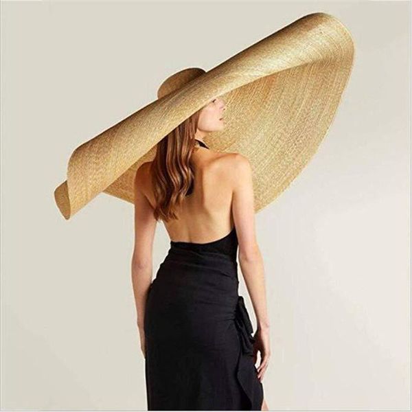 

wide brim hats women's oversized straw hat large sun beach cap big foldable floppy sunshade outdoor summer, Blue;gray