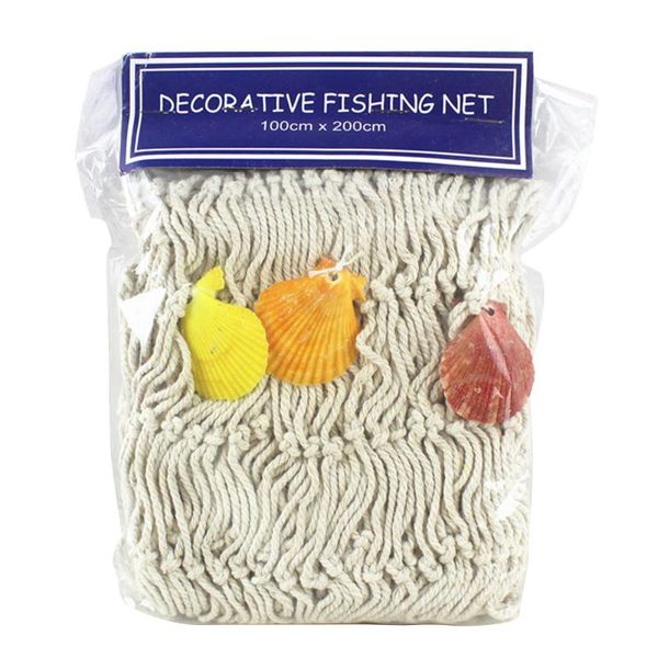

novelty items mediterranean marine style soft decoration decorative fishing net hand-woven float shell f2