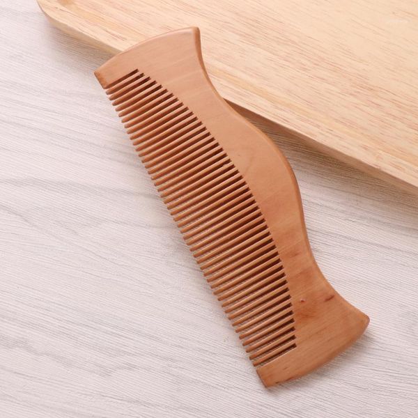 

natural wooden healthy peach wood comb anti-static parents gift combs1, Silver
