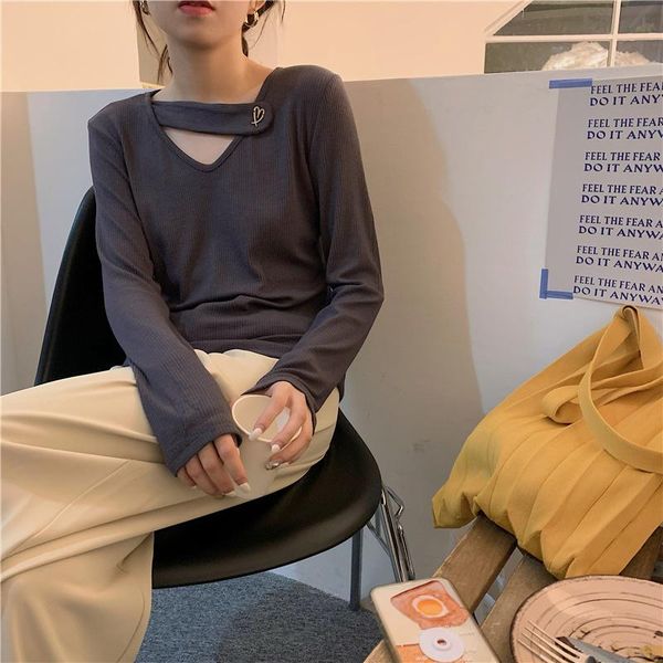 

women's sweaters minority chic autumn temperament slim design sense sweater long sleeve bottoming shirt, White;black
