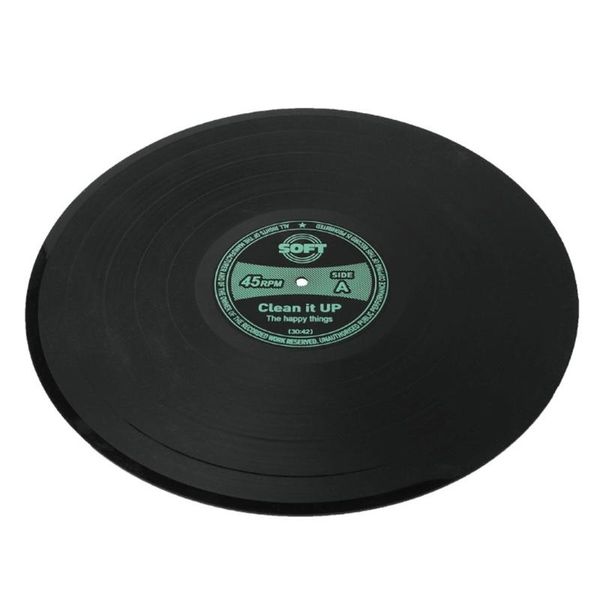 

mats & pads retro record placemat round heat resistant silicone drink mat pad qx2e