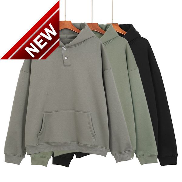 

new off fleece henry pullover hoodie in autumn and winter 2020, Black