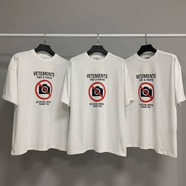 

men's t-shirts ss vetements no social media t-shirt men women antisocial t-shirts 1:1 tag vtm tee os02, White;black