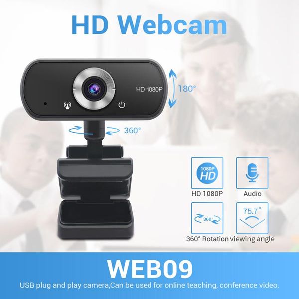 

webcams widescreen video work home accessories 1080p hd usb webcam conference live streaming web camera with microphone