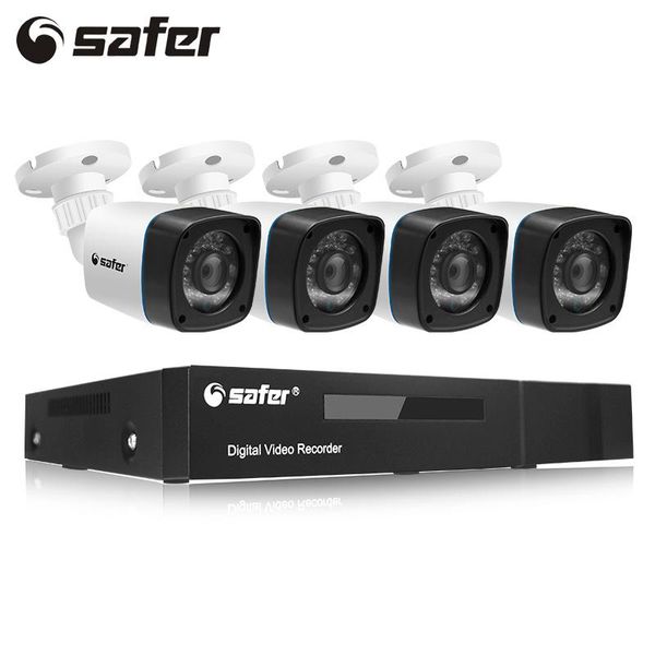

2.0mp surveillance kit home 4ch ahd 5 in 1 security dvr system 1080p weatherproof outdoor cctv cameras systems