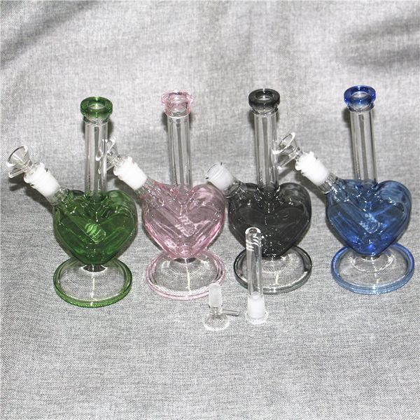 narghilè Big Glass Bong Spessore quattro perc tubo dell'acqua diffusore in gabbia per uccelli bong 9 pollici 14mm ciotola strumenti dabber cera