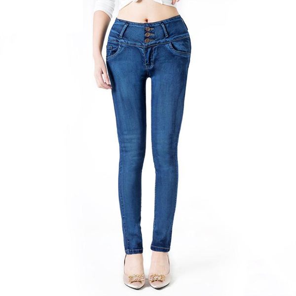 

women's jeans for women black high waist with large size, Blue