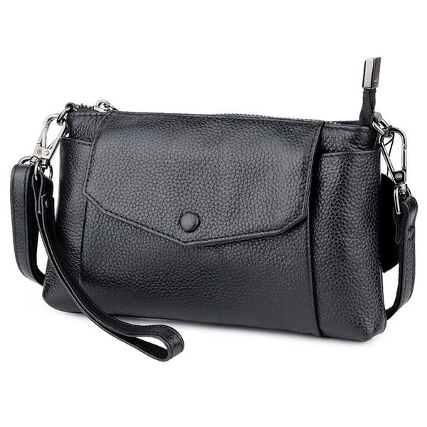 

evening bags 100% genuine leather shoulder bag women clutch satchel messenger handbags ladies coin purse crossbody