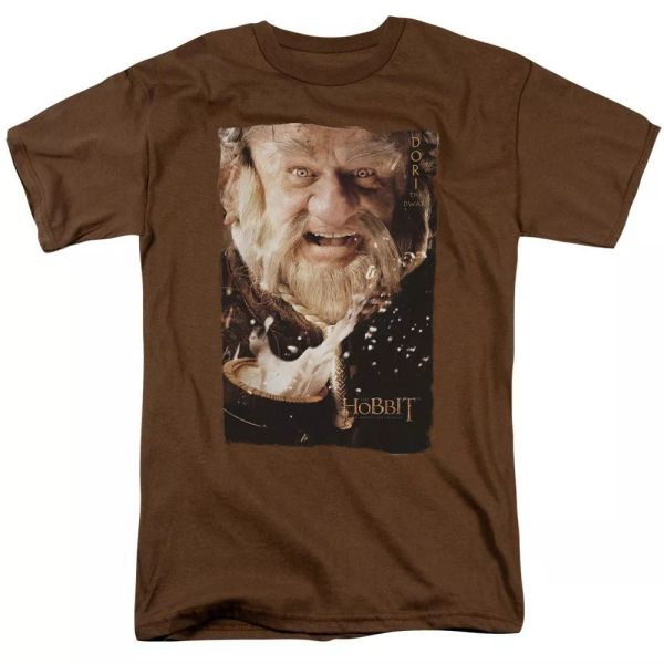 

the hobbit dori "coffee" color t-shirt sizes s-3x new, White;black