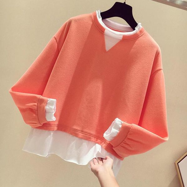 

women's hoodies & sweatshirts hoodie loose winter 2021 casual korean janpanese women plain long sleeve pullover warm fashion bf hooded, Black