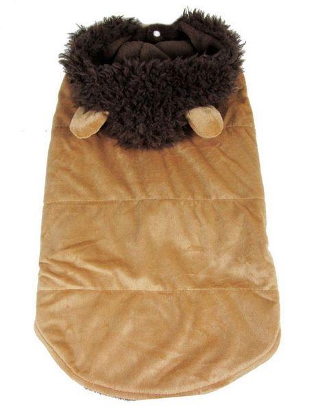 Abbigliamento per cani Costume da leone Abbigliamento medio per donna/uomo Pigiama con cappuccio Cappotto invernale Tinta unita