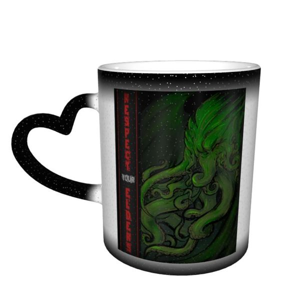 

mugs cthulhu mug pottery cereal the changes color creative kawaii cups