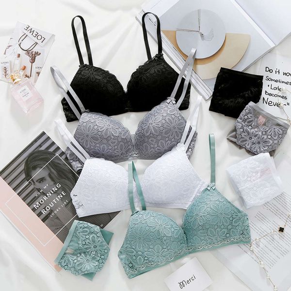 

lace rimless thin cotton cup bra suit underwear, Red;black