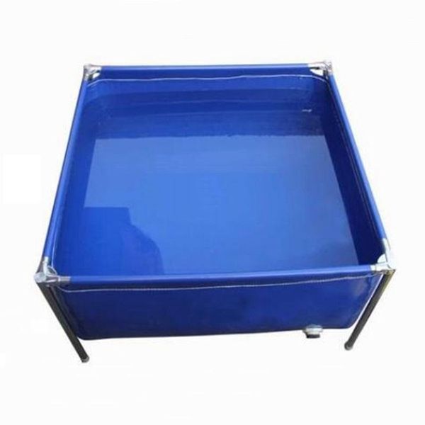 

shade 100x100x42/60cmhi-quality tarpaulin aquarium fish tank children's swimming pool water pond+high strength stainless steel bracket