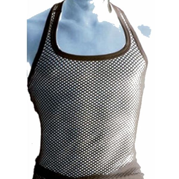 

men' tank fashion breathable black white fishnet transparent vest net mesh gay see-thru lounge funny shirt undershirt gvbc, White;black
