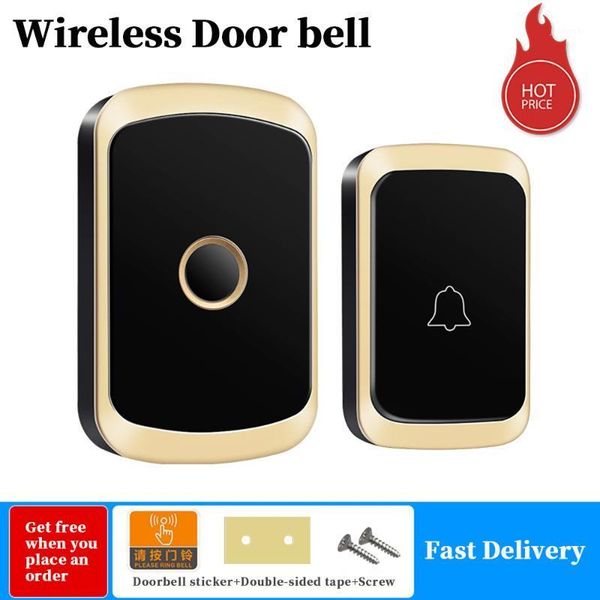 

smart home welcome wireless doorbell 36 songs waterproof led light cordless chimes door calling bell doorbells1