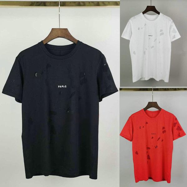 

2021 summer men's t-shirts fashion luxury europe paris available in a variety of colors tees men women small short sleeve clothes lette, White;black