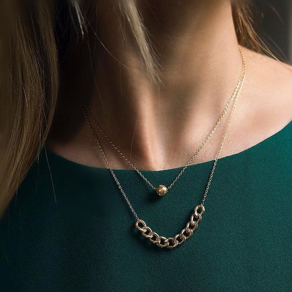 

chains 2021 trend layer women's neck chain choker necklace for women gold color fashion party jewelry, Silver