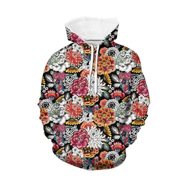 

men's hoodies & sweatshirts noisydesigns big size 6xlÂ flowers leaf cactus sweatshirtsÂ hoodedÂ Â longÂ sleeveÂ autumnÂ winter warmÂ clothing, Black