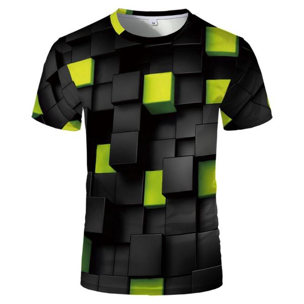 

mens t-shirts summer tees 3d geometric modeling creative character casual sports funny shirts polos, White;black