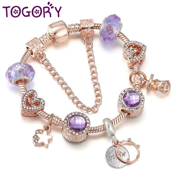 

charm bracelets silver plated crown beads pendants with snake chain bracelet bangles for women jewelry gift drop, Golden;silver