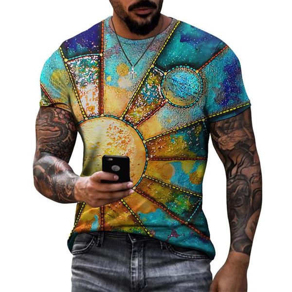

men's t-shirts 2021 summer menswear sun moon casual printed t-shirt, White;black
