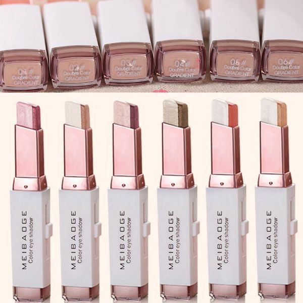 

eye shadow lazy eyeshadow glitter 2 color gradient velvet stick waterproof makeup shimmer metallic cosmetics