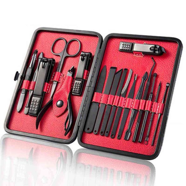 Nail Tools Beauty Case Toenail Ножницы Ногтей Инструменты дизайн Краска Кисти из нержавеющей стали костюм 8 шт. 15 шт. 18 шт. Продайте хорошо ножницы