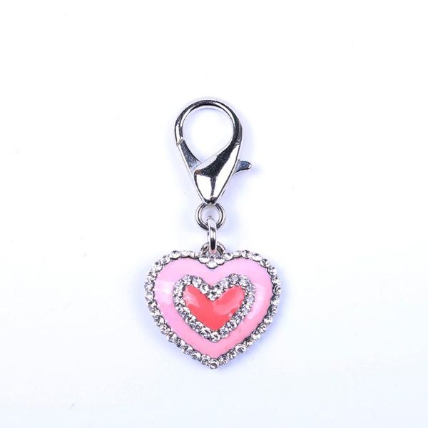 

dog apparel cat collar charm rhinestones heart love pendant pet jewelry accessories for female dogs cats puppies